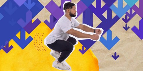 B-stance squat